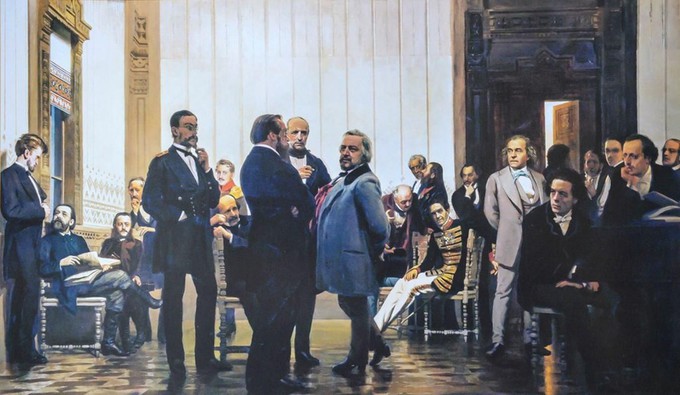 И. Е. Репин. «Славянские композиторы». 1872