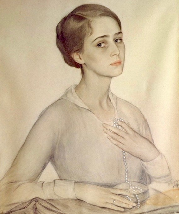 Художник Савелий Сорин. Портрет балерины Ольги Спесивцевой. 1917 год