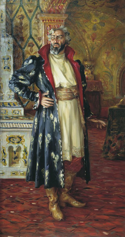 Портрет Фёдора Шаляпина в роли Бориса Годунова, 1916 год. Холст, масло. Николай Харитонов