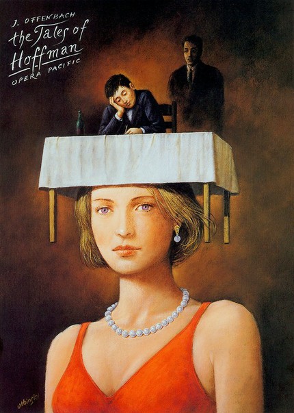 Опера Жака Оффенбаха «Сказки Гофмана». Постер Рафала Олбиньского